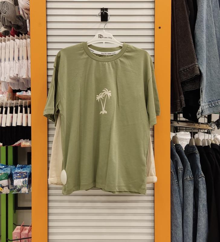 POLLİTO Kids 3961 Palmiye Tişörtlü 2li Erkek Çocuk Takım