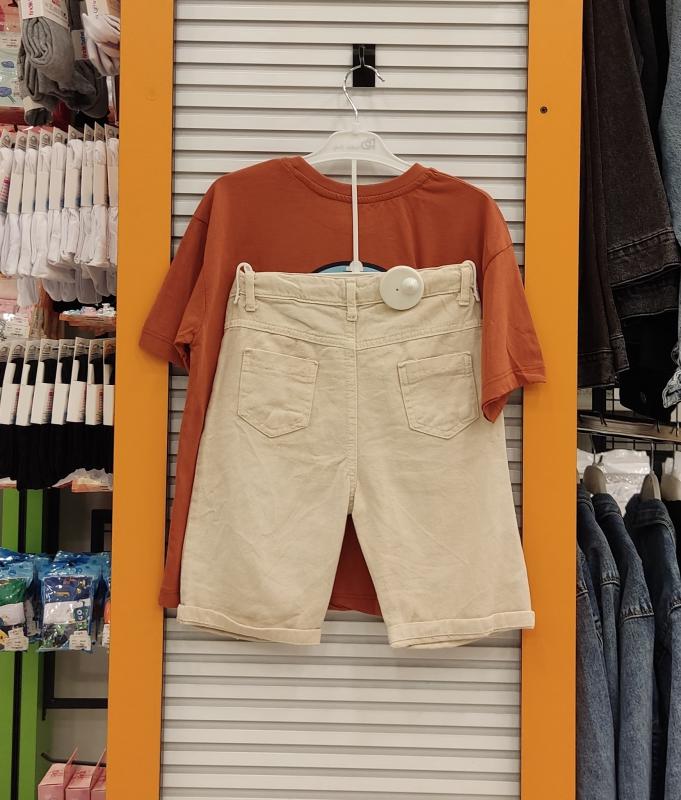 POLLİTO Kids 3961 Palmiye Tişörtlü 2li Erkek Çocuk Takım