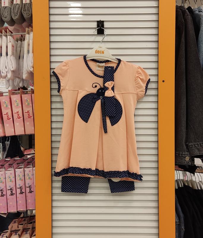 DECO Kids 23276 Uğur Böcekli Kız Çocuk 2li Takım