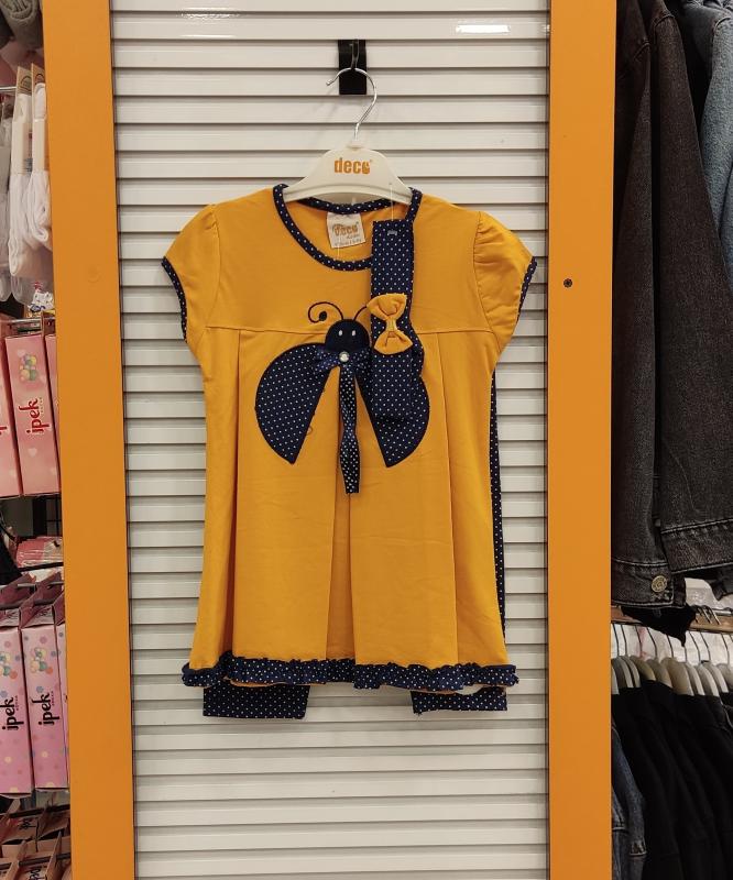 DECO Kids 23276 Uğur Böcekli Kız Çocuk 2li Takım