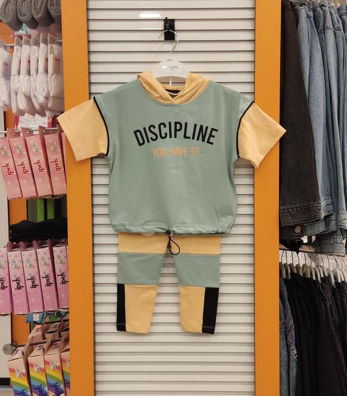 YAVRUCAK Kids 6882 Kız Çocuk Discipline Kapşonlu Penye Takım