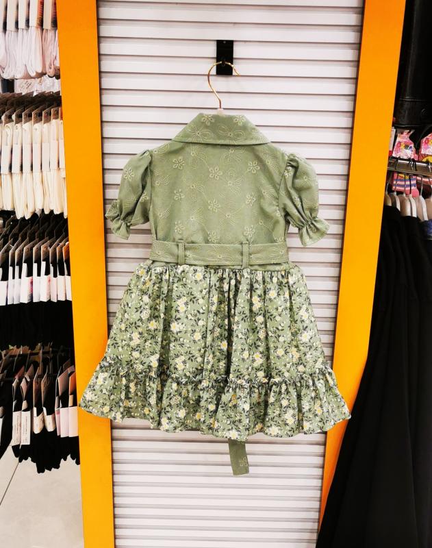 BABYLONE Kids 5931 Kız Çocuk Robası Nakışlı Dijital Elbise