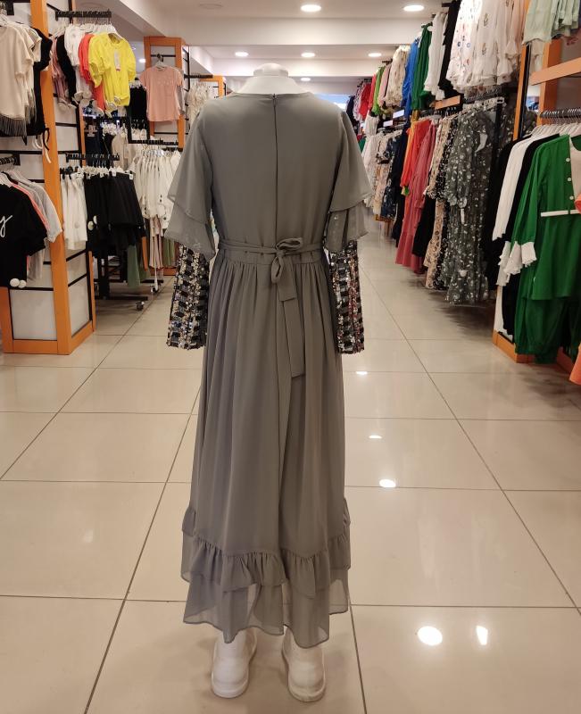 EMİLEY Kids 4138 Kız Çocuk Pullu Abiye Elbise