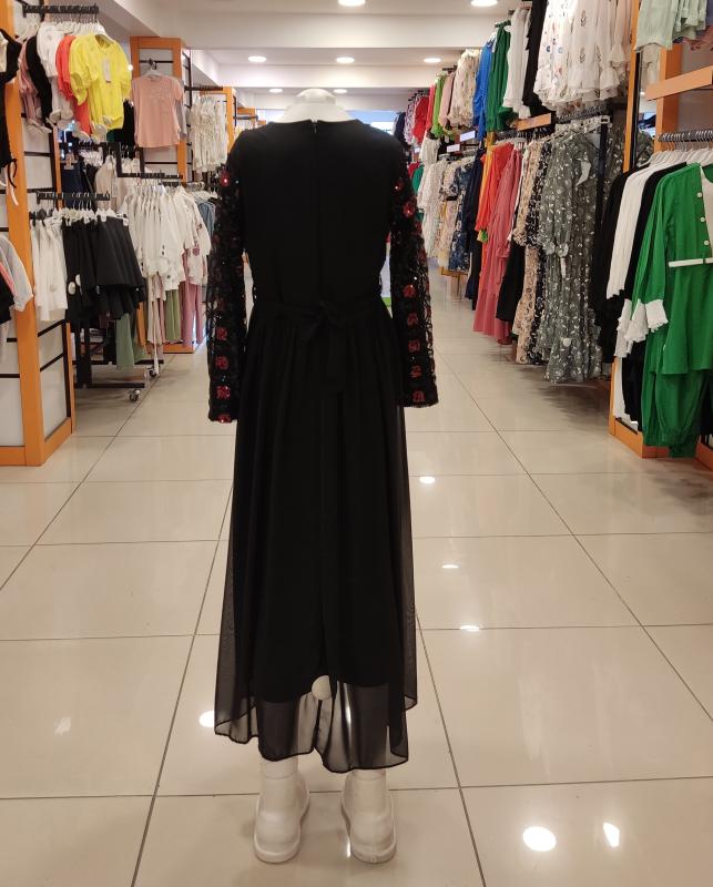 EMİLEY Kids 4117-1 Pullu Kız Çocuk Abiye Elbise