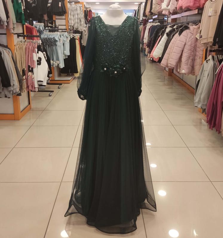 ONBUCO 1516 Güllü Tül Kol Kız Çocuk Abiye