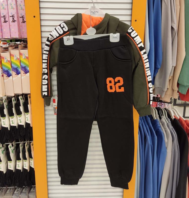 YAVRUCAK Kids 11153 Erkek Çocuk Kapşonlu Polarlı 3lü Takım