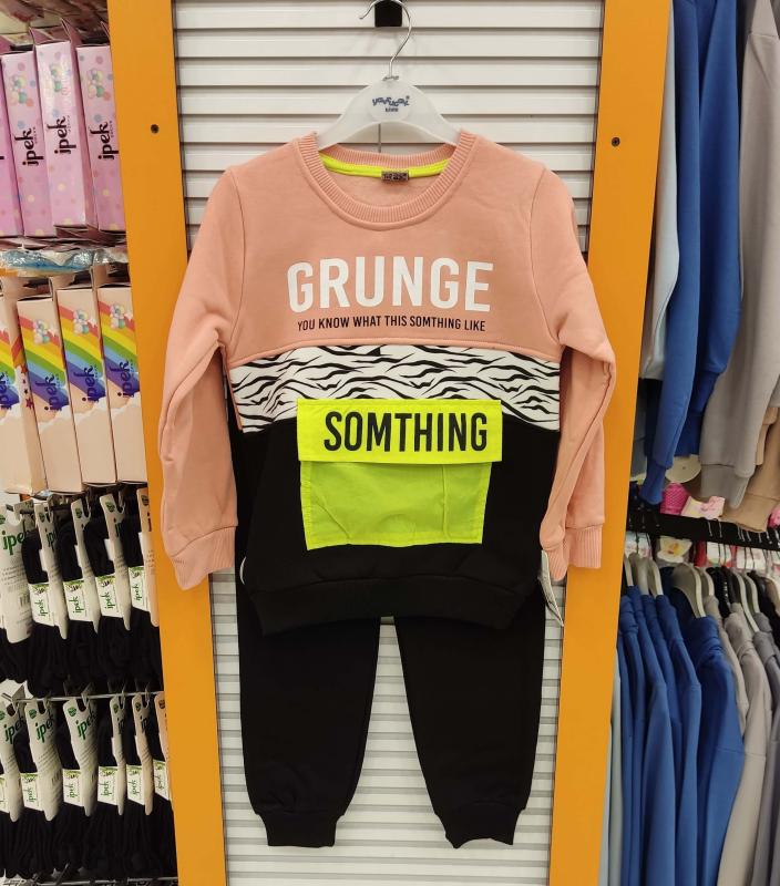 YAVRUCAK Kids 11744 Grunge Kız Çocuk Polarlı 2li Takım