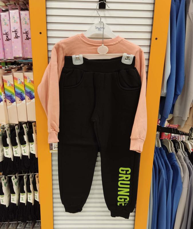 YAVRUCAK Kids 11744 Grunge Kız Çocuk Polarlı 2li Takım