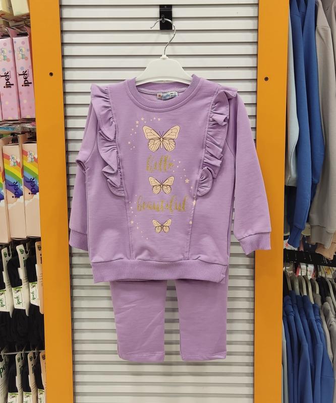 MYHANNE Kids 54308 Kelebek Kız Çocuk 2li Takım