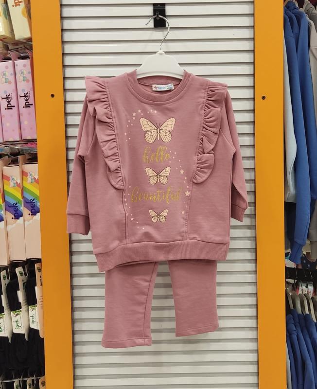 MYHANNE Kids 54308 Kelebek Kız Çocuk 2li Takım