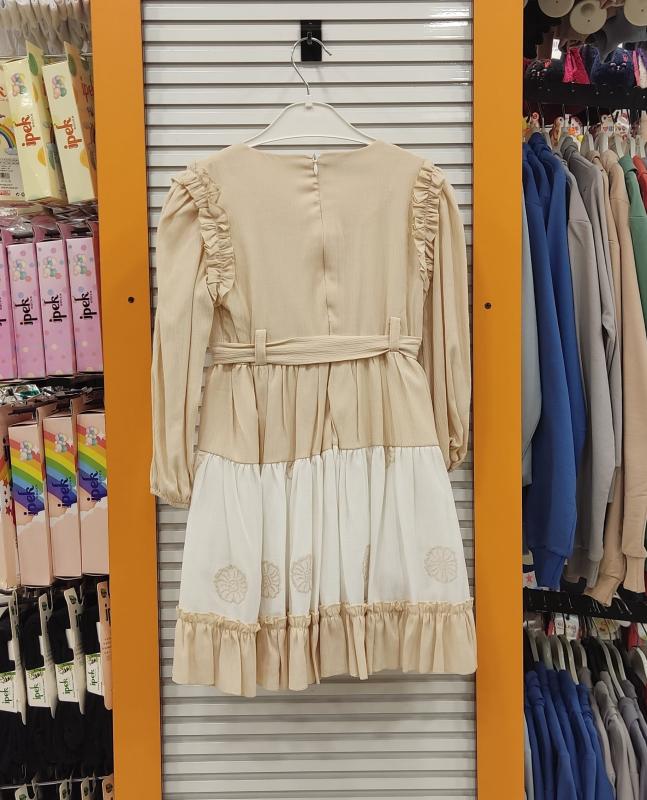 ENFETTO Kids 3369 Kız Çocuk Çiçekli Elbise