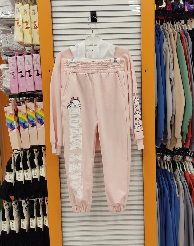 PAMTİME Kids 317316 Kedili Kız Çocuk 2li Takım