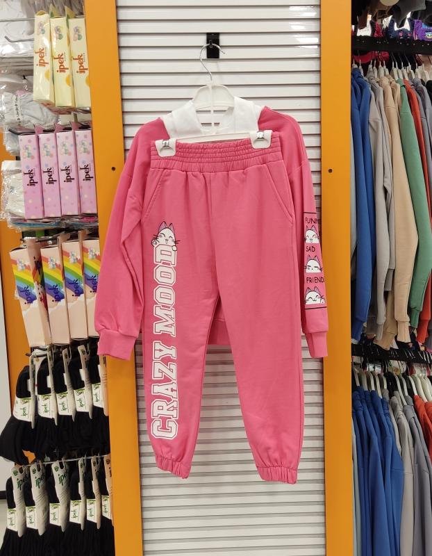PAMTİME Kids 317316 Kedili Kız Çocuk 2li Takım