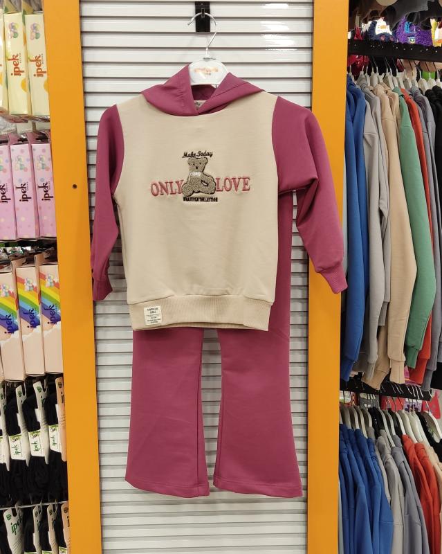 YAVRUCAK Kids 6915 Only Love Kız Çocuk 2li Takım