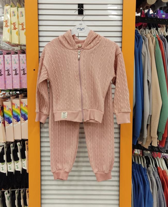 YAVRUCAK Kids 6929 Fermuarlı Kız Çocuk 2li Takım