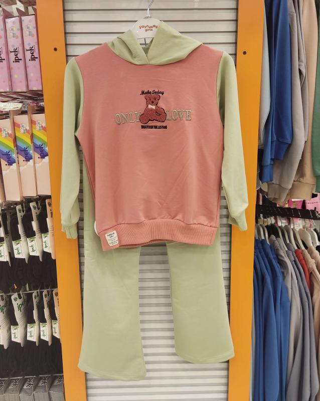 YAVRUCAK Kids 6915 Only Love Kız Çocuk 2li Takım