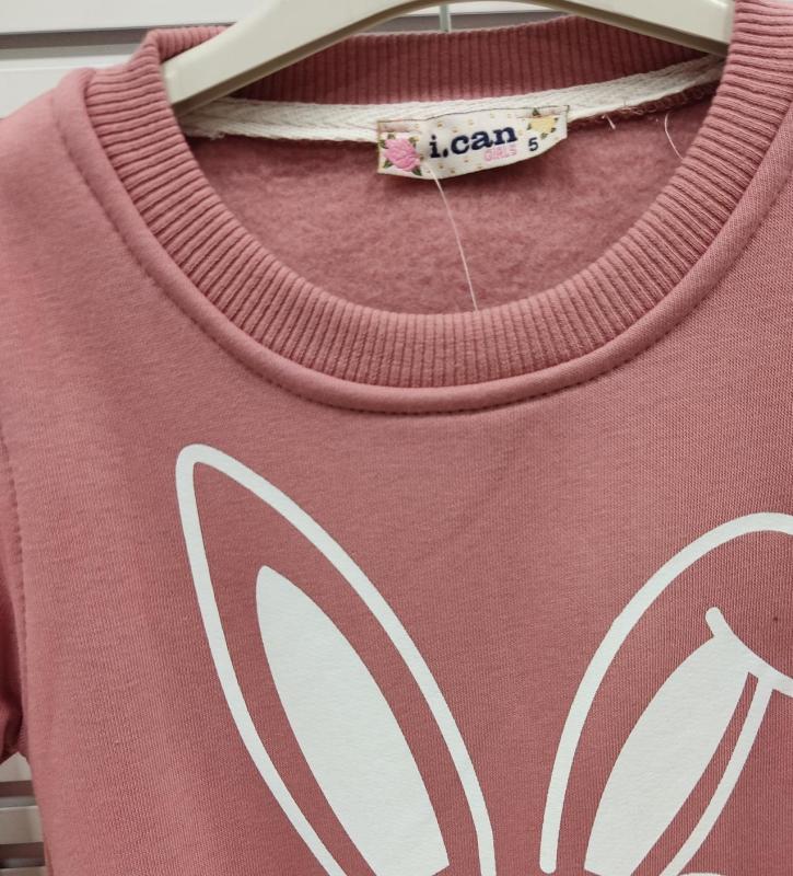 İ.CAN Kids 1463 Tavşanlı Kız Çocuk Polarlı 2li Takım