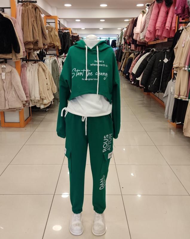 SONÖZ Kids 515 Kız Çocuk Cepli Kapşonlu 3lü Takım