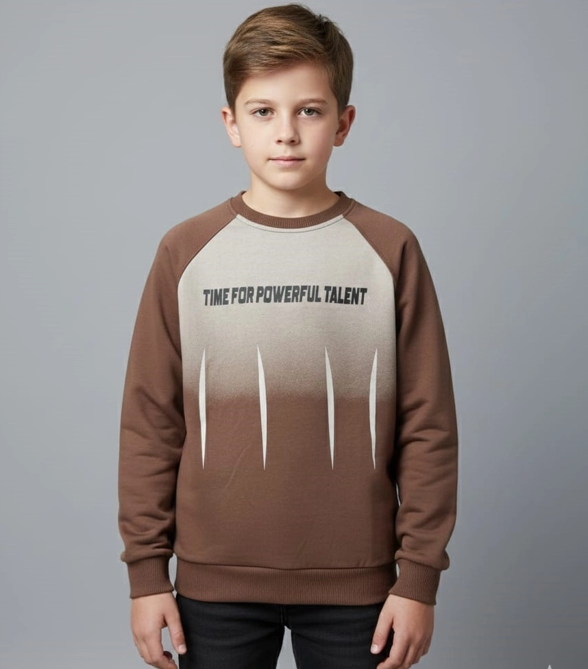 YUKO Kids 2174 Time For Yazılı Erkek Çocuk Sweat