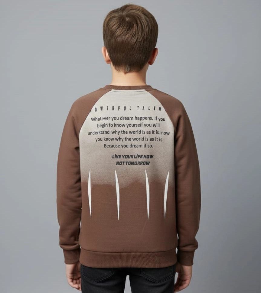 YUKO Kids 2174 Time For Yazılı Erkek Çocuk Sweat