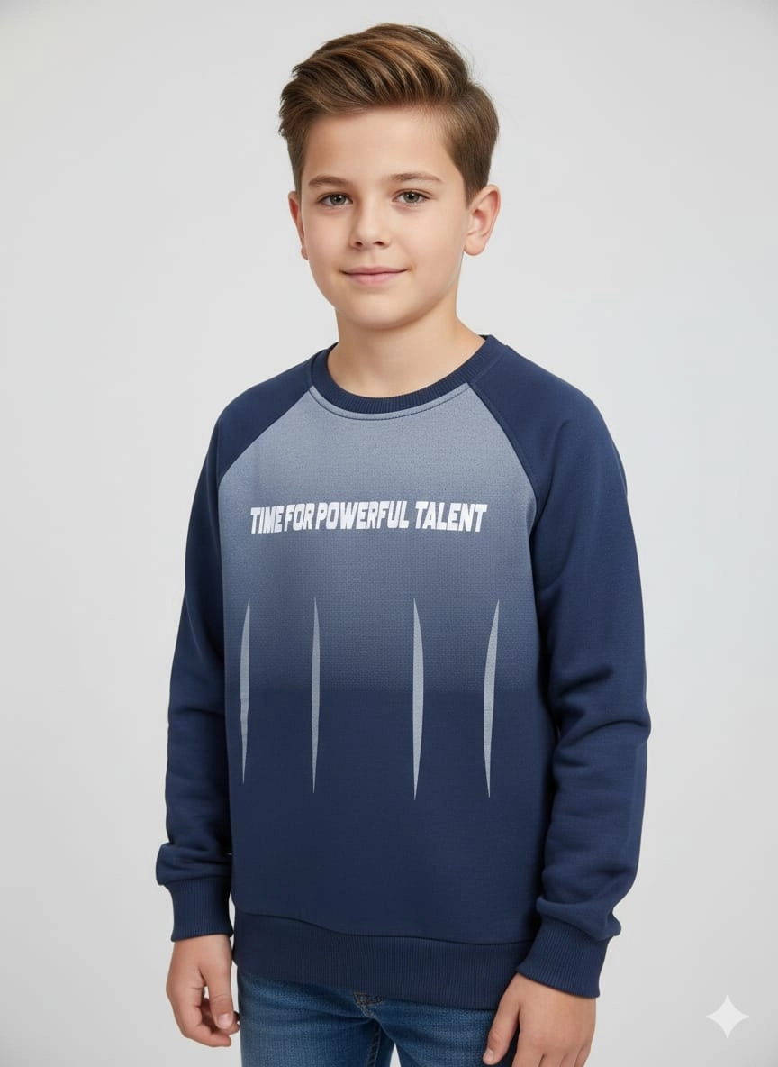 YUKO Kids 2174 Time For Yazılı Erkek Çocuk Sweat
