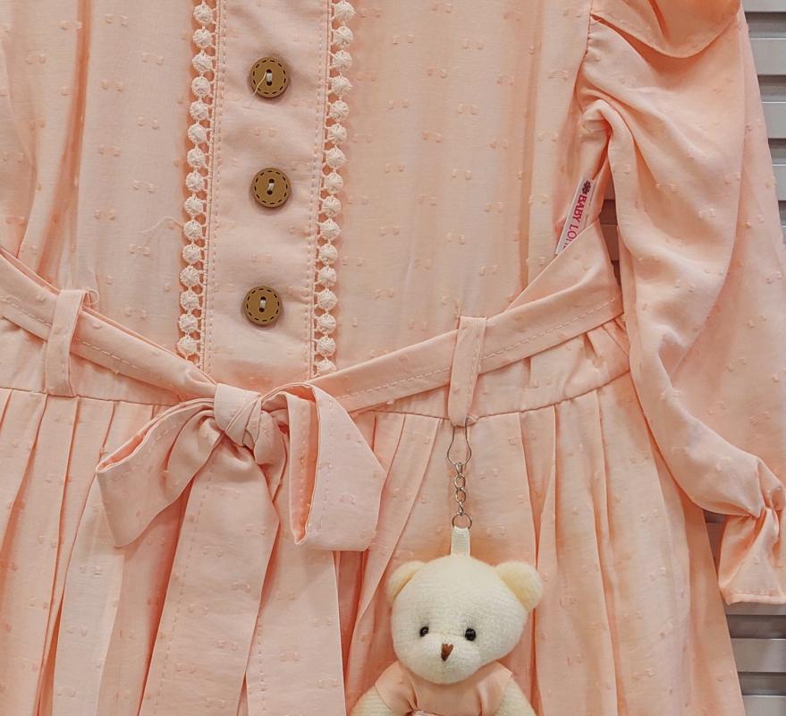 BABYLONE Kids 8503 Kız Çocuk Piliseli Kesme Elbise