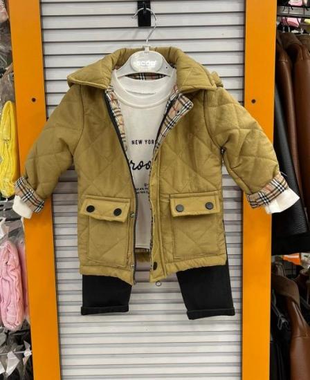 ECOO Kids 3498 Erkek Çocuk Kapitone Montlu 3lü Takım