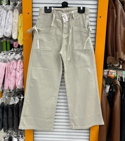 BAYHAS Kids 24823 Kız Çocuk Beli İpli Düz Geniş Paça Pantolon