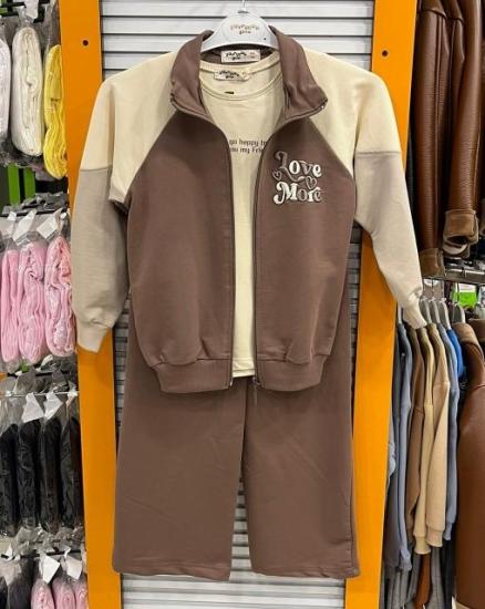YAVRUCAK Kids 6935-7935 Kız Çocuk Love 3lü Takım