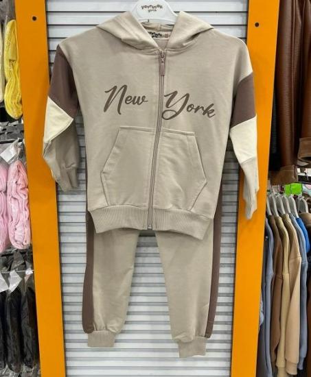 YAVRUCAK Kids 6959 Kız Çocuk New York Yazılı 2li Takım