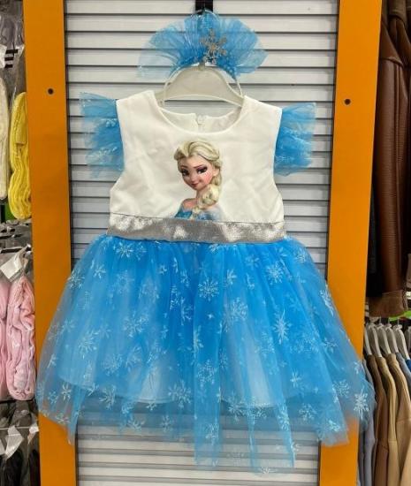LUMİA Kids 0814-1 Kız Çocuk ELSA Elbisesi New
