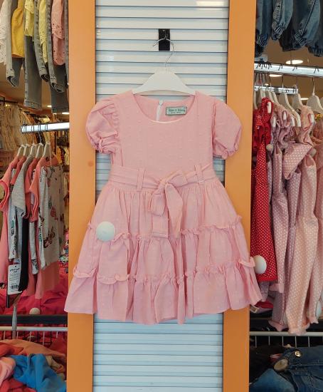 ROSE MARRY Kids 519 Kız Çocuk Bürümcük Kesmeli Elbise