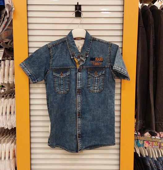 BOBİKS Kids 4301 Erkek Çocuk Jeans Penyeli Kot Gömlek