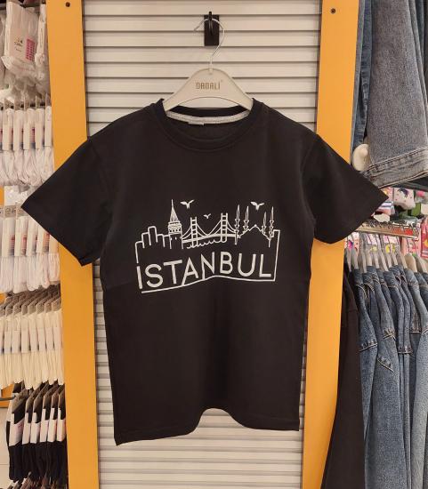 TOPRAK Kids 008 Erkek Çocuk İSTANBUL Baskılı Tişört