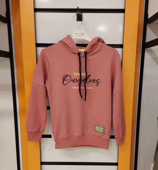 YU-KO Kids 4079 Kız Çocuk Kapşonlu Sweat