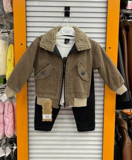 CANÖZ Kids 3262 Erkek Çocuk Sülfür Montlu 3lü Takım