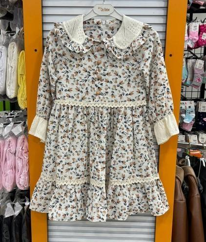 SONÖZ Kids 1112 Kız Çocuk Triko Yakalı Elbise