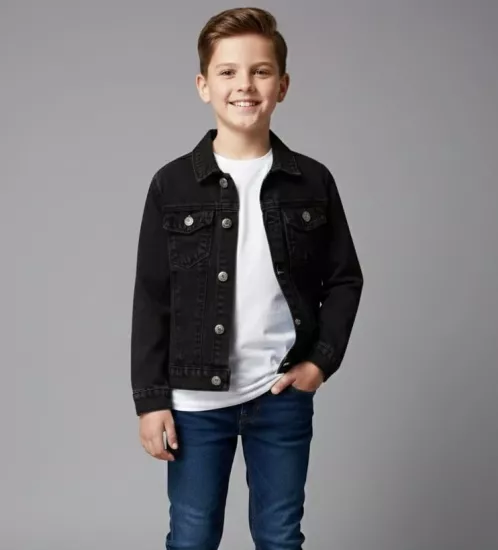 SERCİNO Kids 99783 KIZ-ERKEK Pamuklu Kot Ceket