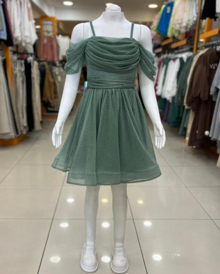 ONBUCO Kids 1572 Kız Çocuk İP Askılı Kısa Abiye