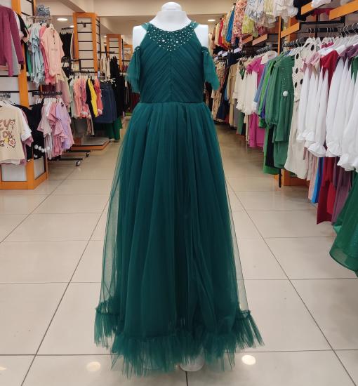 ONBUCO Kids 1552 Kız Çocuk Yakası Taşlı Çocuk Abiye