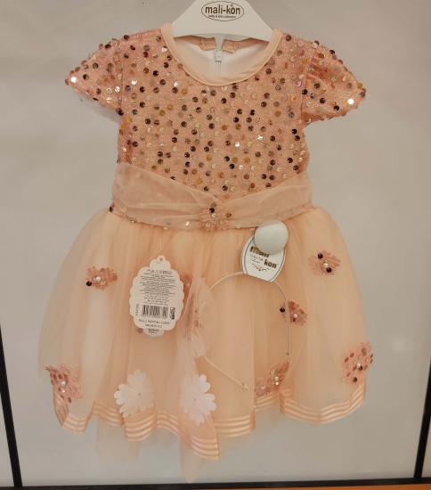 MALİKON  Kids 679 Pul Desen Çocuk Elbise