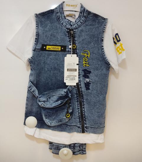 TOMBİŞ Kids 5510 Erkek Çocuk Yelekli 3lü Takım