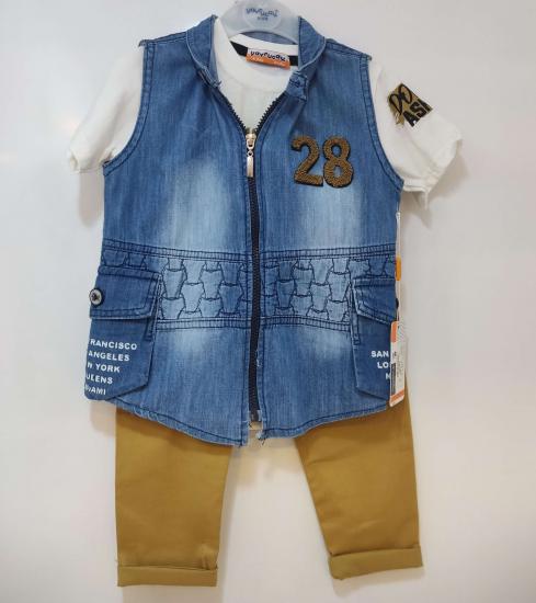 YAVRUCAK Kids 3525 kor Yelekli Erkek Çocuk 3lü Takım