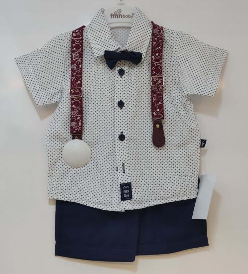 FMN Kids 409 Askı Kemerli Gömlekli Erkek Çocuk 2Lİ TAKIM