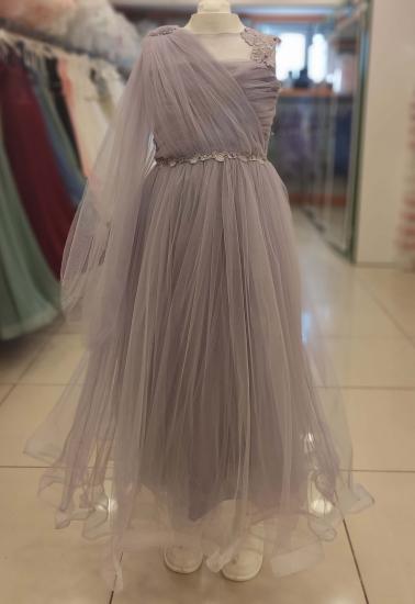 DAİSY GİRLS 2221 Yaka Şallı Çocuk Abiye