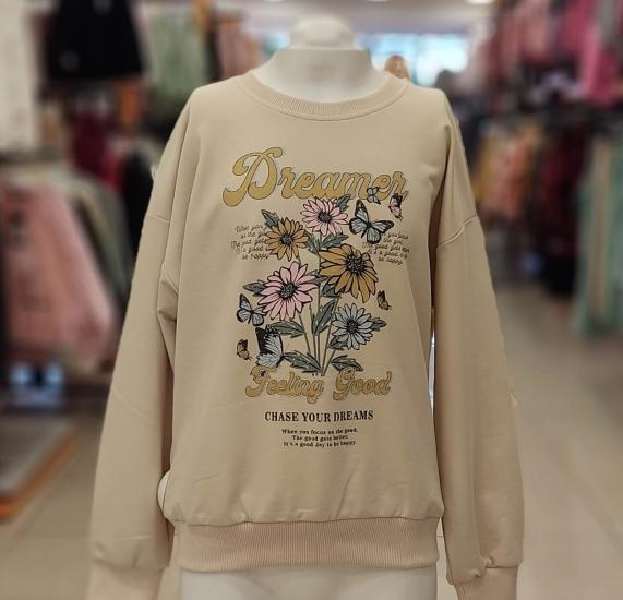 HAY Kids 330 B. Yaka Dreamer 2İplik Kız Çocuk Sweat