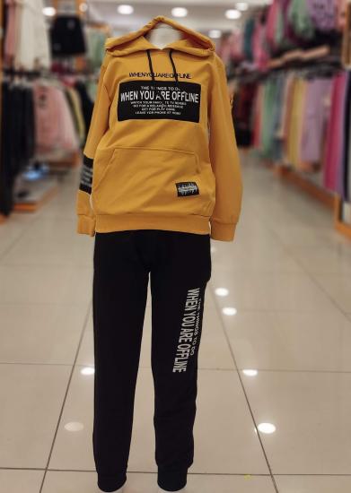 YUKO Kids 2005-3005 Erkek Çocuk Kapşonlu 2li Takım