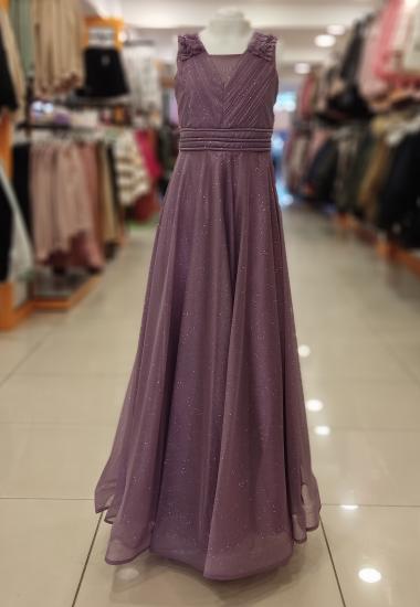 ONBUCO 1394 Simli Fırfırlı Kız Çocuk Abiye