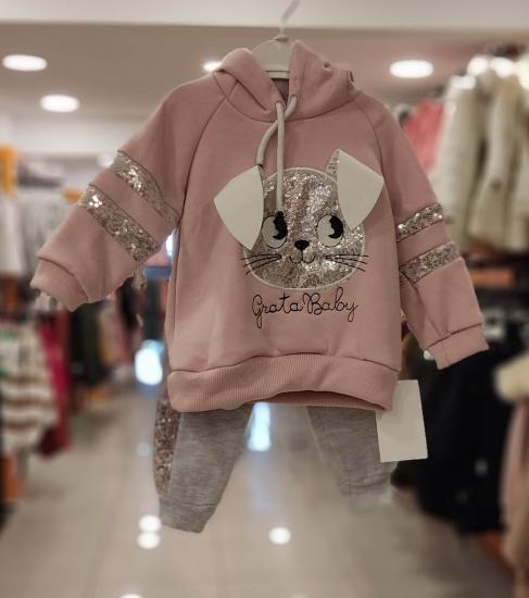 RONIX Kids 546 Köpekli Kız Bebek 2li Takım