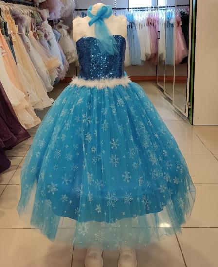 MİARAS Kids 7024 Elsa Kız Çocuk Gelinlik Abiye